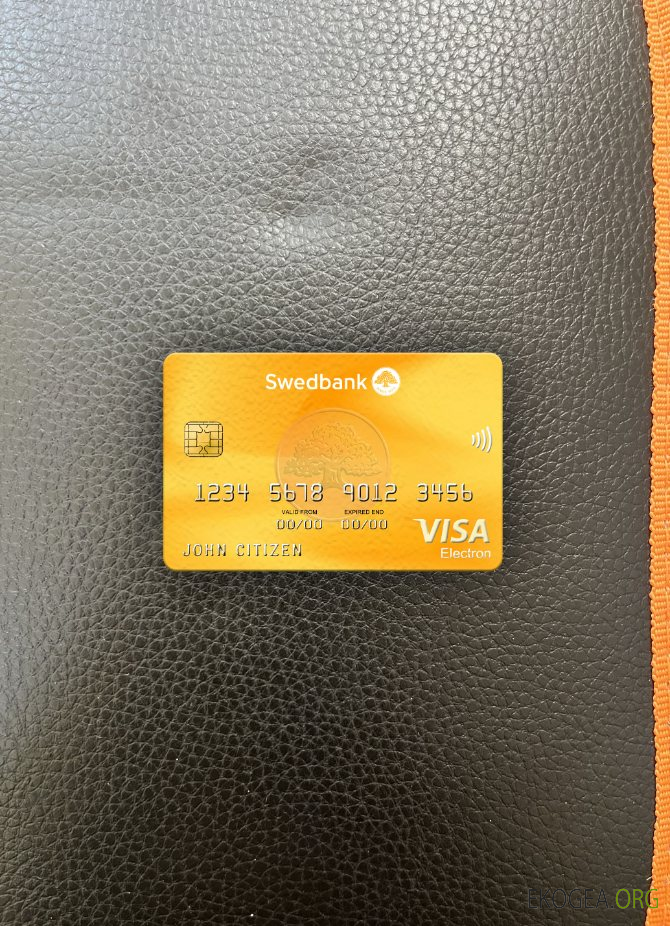 Lituanie Swedbank visa carte électronique photolook avant
